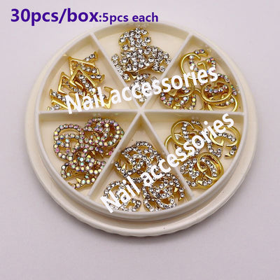 BC61 : 16 designs Nail art accessories 30pcs/set