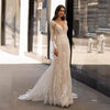 CW835 Deep V neck Mermaid Wedding Dress