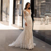 CW835 Deep V neck Mermaid Wedding Dress