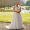 CW330 Plus Size  3/4 sleeves A-line Wedding dresses