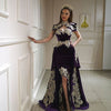 LG453 Vintage  embroidery Evening dress with detachable train