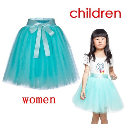 MM28 : 2Pcs Mother & Daughter tulle skirts (17 Colors)