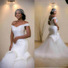 CW345 Classy off the shoulder puffy mermaid Wedding dress