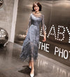 PP194 New Style Tea-length Feathers Cocktail Dresses (5 Colors)