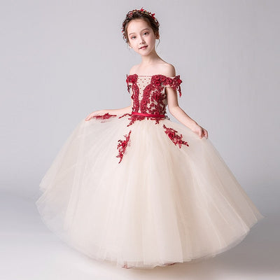 FG177 : 5 Styles new summer floral Princess Girl Dresses