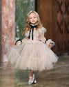 FG426 Vintage poka dot Girl dress