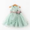 FG116 floral Toddler Christening dresses (4 Colors )