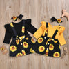 FG298: 2PCS Sets Sunflowers Girl outfits(Romper+Skirt)