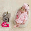 DIY473 : 2pcs/set Scarf+Bathrobes Newborn Photography (White/Pink)