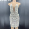 KP81 sparkly Crystal fringe dresses ( 2 Colors )