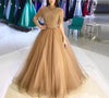LG421 High Neck Beading Tassel A-line Evening Gowns (6 Colors)