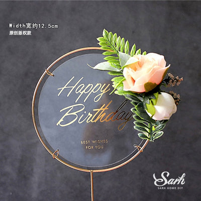 DIY286 : 32 styles Cake Toppers For Wedding & Birthday Supplies