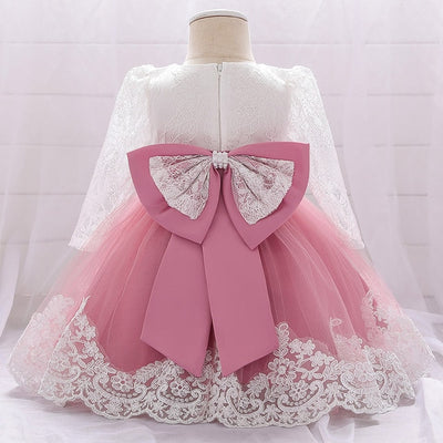 FG364 Birthday Dress For Baby Girls ( 6 Colors)