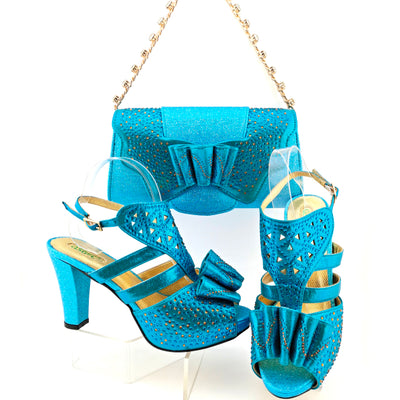 BS254 Party shoes with matching club bags ( 8 Colors )