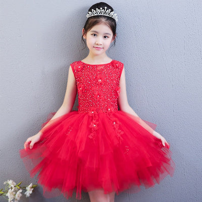 FG173 : 3 styles Princess Girl Dresses (Blue/Red/Pink)