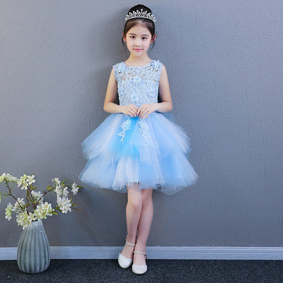 FG173 : 3 styles Princess Girl Dresses (Blue/Red/Pink)