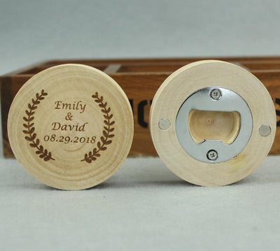 DIY241 Personalized wood Bottle Opener Wedding Souvenirs