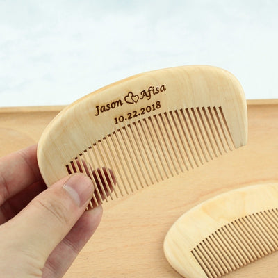 DIY242 Personalized wood comb wedding Souvenier