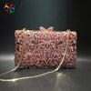 CB210 Luxury Evening Clutch Purses (Pink/Gold)