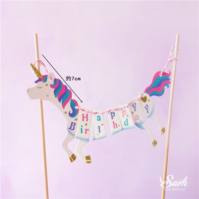 DIY253 Unicorn Cake topper and decorations