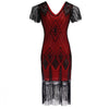 MX308 Plus Size long Frige  Great Gatsby dresses ( 6 Colors )