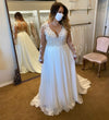 CW594 Plus Size chiffon A-line Bridal dress