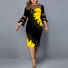 MX310 Plus Size Floral Printed Party dresses ( 5 Colors )