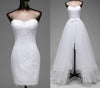 SS103 : Real Photo 2in1 strapless wedding dress with detachable