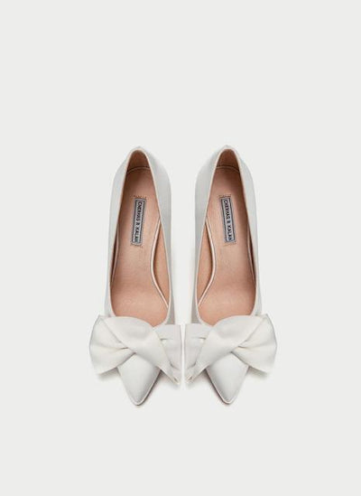 BS183 Satin Bow Bridal Shoes