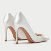 BS183 Satin Bow Bridal Shoes