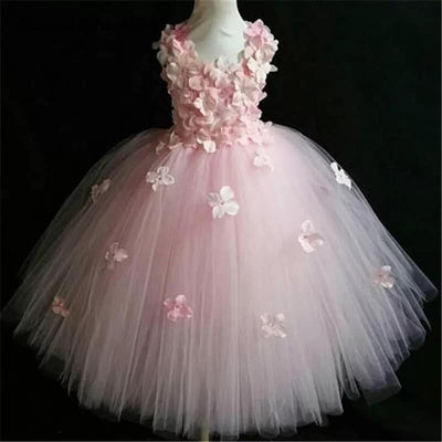 FG341 Petal Flower Girl dresses ( 6 Colors )