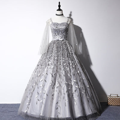 CG214 Gray Prom Ball Gown
