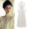 CW395 Real Sample Photo : Vintage high neck Wedding dress