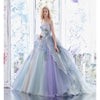 CG374 Colored Strapless Wedding Gown for Pre-wedding photoshoot