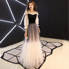 BH317 Lantern Sleeve Gradient Homecoming dresses ( 2 Colors )