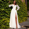 CW435 O-neck Satin and Chiffon Wedding Dress