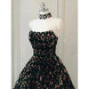 CG368 Simple Strapless sequin Prom Ball Gown With Choker