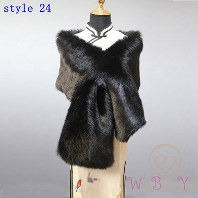 WJ82 Bolero Faux Fur for party ( 16 Colors )