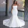 CW976 Mermaid wedding dress plus size simple
