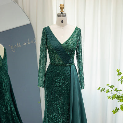 LG593 Real photo handmade beading Evening gowns (Aqua/Emerald green )