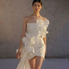 SS297 Strapless short wedding dress for Engagement & bridal party