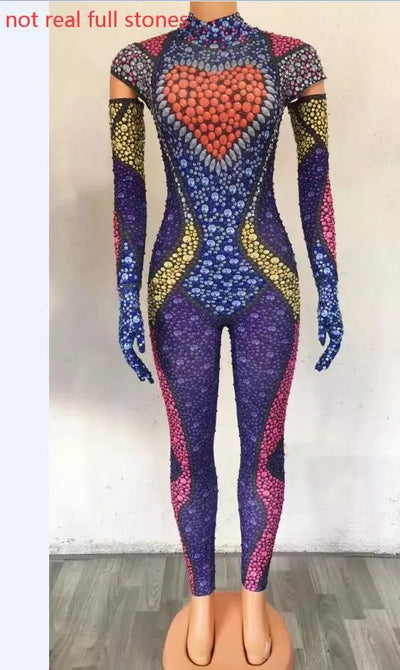 KP129 Stage dance costumes Luxurious Colorful Rhinestones (3 styles )