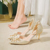 BS305 Rhinestone Bridal shoes (Gold/Silver)