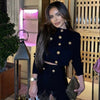 TP91 : 2pcs/set button Black Jacket+Pants