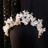 BJ551 : 3pcs/set Shell Flower Bridal Headband +Earrings
