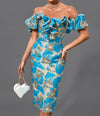 MX574 Jacquard Party Dresses (2 colors )