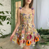 BH428 : 3D Floral short Bridesmaid dress