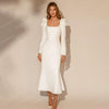 SS298 Simple Ankle Length Bridal Gown