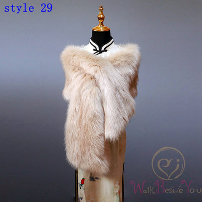 WJ82 Bolero Faux Fur for party ( 16 Colors )