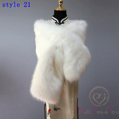 WJ82 Bolero Faux Fur for party ( 16 Colors )